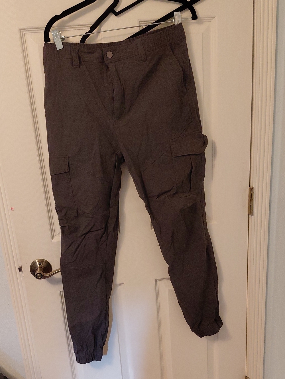 Men's Gray Cargo Jogger Pants - Unbranded